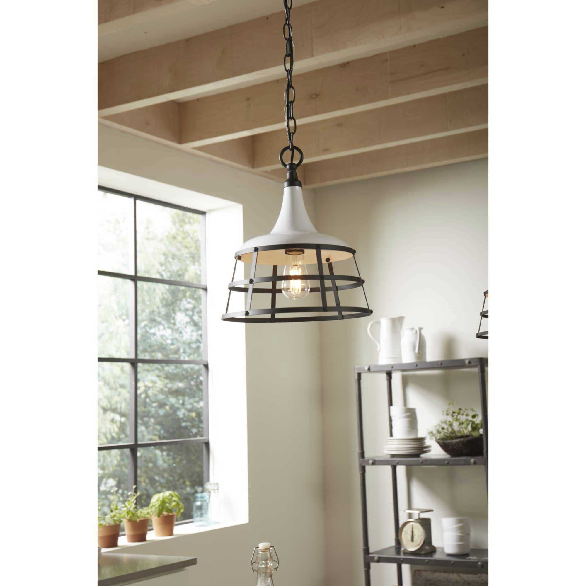 Bastille 1 Light 12 inch White Pendant Ceiling Light